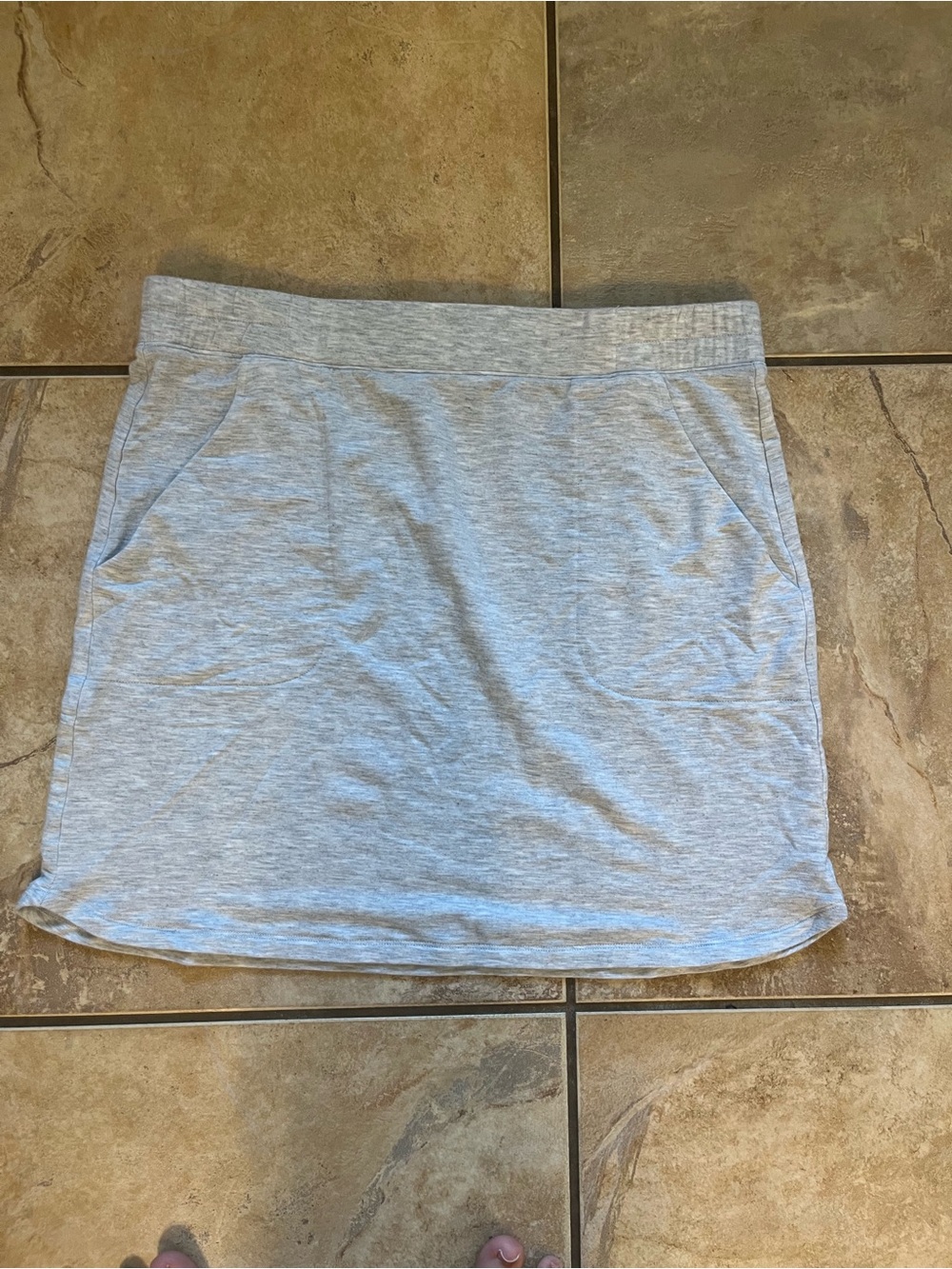 ZY Active Gray Athletic Skort XL Stretch Waist Pockets Tennis Golf